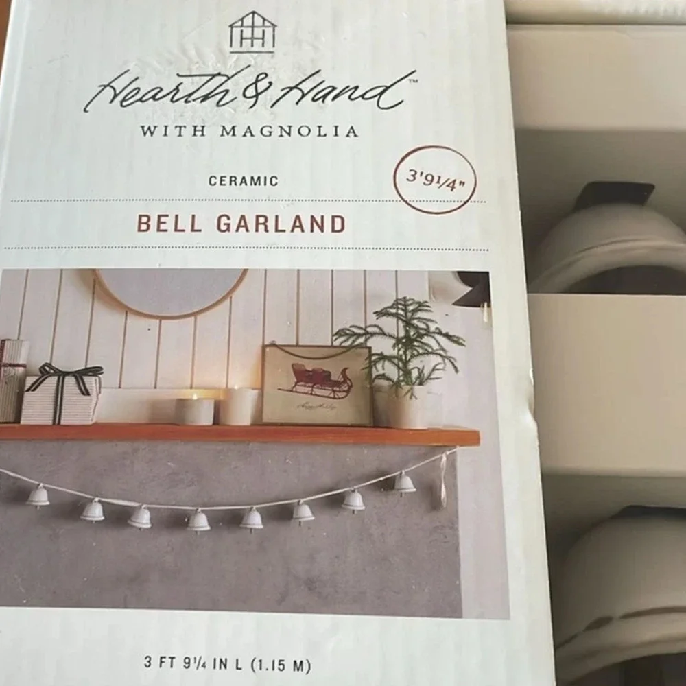 Hearth & Hand Magnolia Ceramic Bell Garland Christmas Holiday Home Decor NEW
